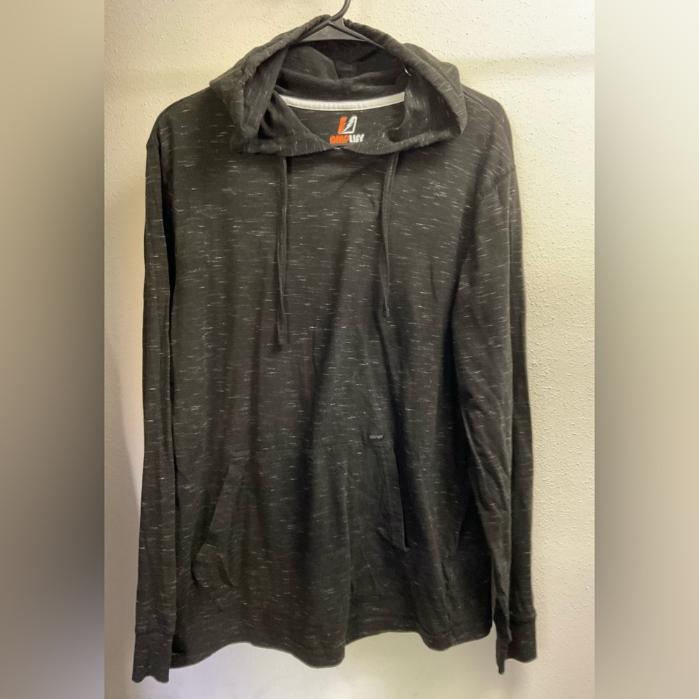 Smokey gray lightweight pullover hoodie